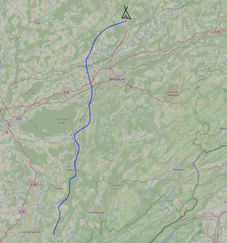 My route today!